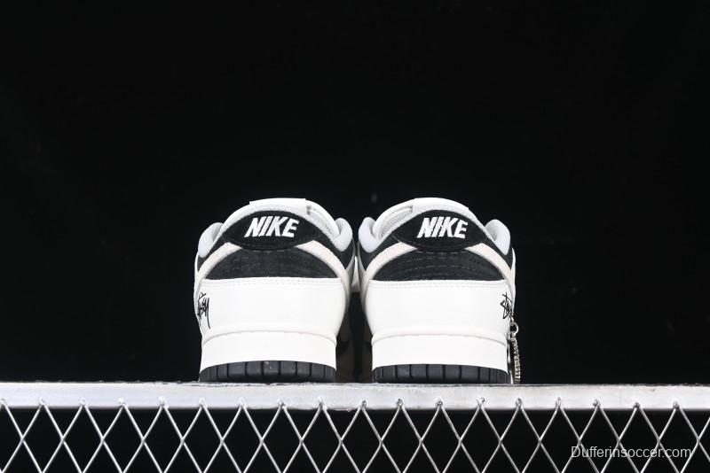 Nike SB Dunk Low Stussy Collaboration - High-End Custom Anniversary Edition Low-Top Casual Skate Shoes SF1029-402