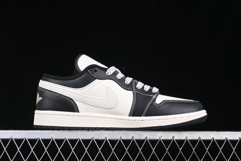 Nike Air Jordan 1 Low AJ1 Stussy White Black Leather Retro Basketball Shoes - XX3318-507