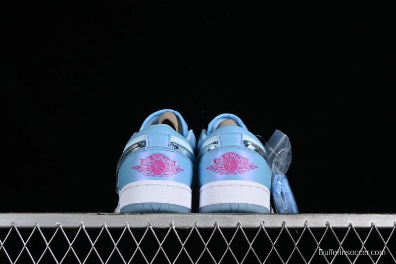 Nike Air Jordan 1 Low Custom Black Green Casual Sneakers - FN7366-400