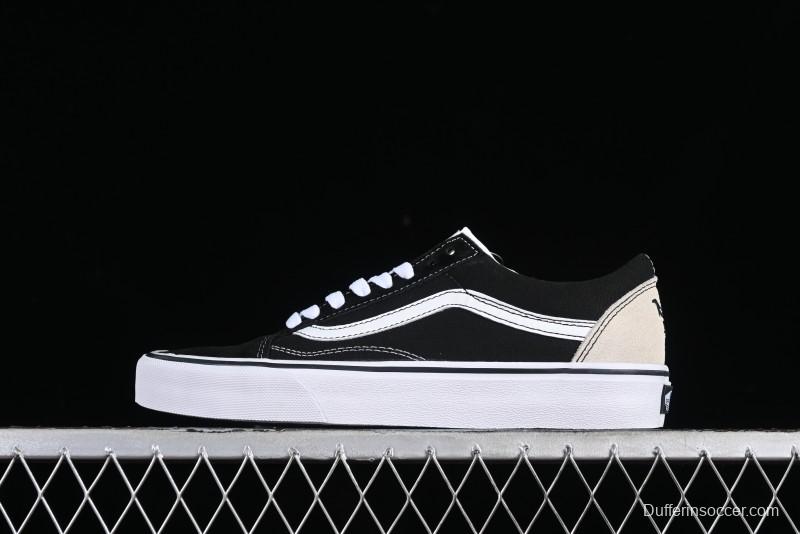 Vans Buzz Old Skool Peace Dove Classic Canvas Patchwork Low-Top Skate Shoes - VN000CR5BPB