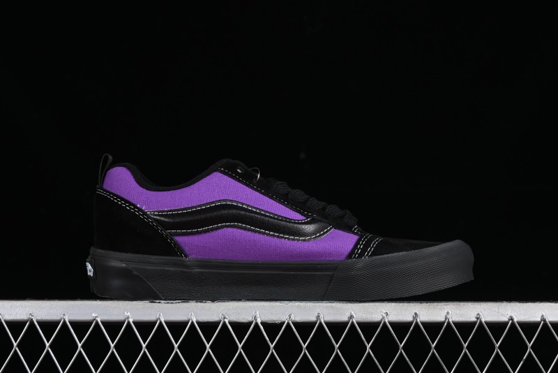 Vans Classics Knu Skool Black Purple Slip-On Shoes - VN0009QCSWE