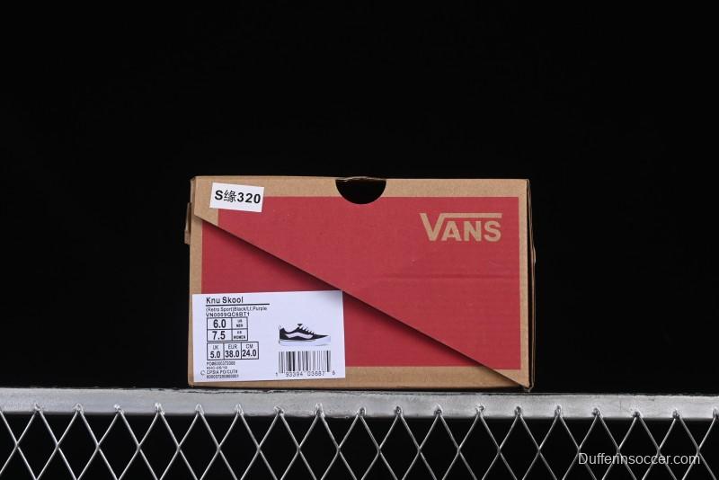 Vans Knu Skool Purple Grape Love Comfortable Fashion Slip-Resistant Wear-Resistant Low-Top Casual Skate Shoes - VN0009QC6BT1