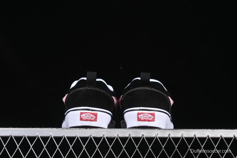 Vans Knu Skool Black Pink Color Comfortable Fashion Anti-Slip Wear-Resistant Low-Top Casual Skate Shoes - VN0009QCB9P