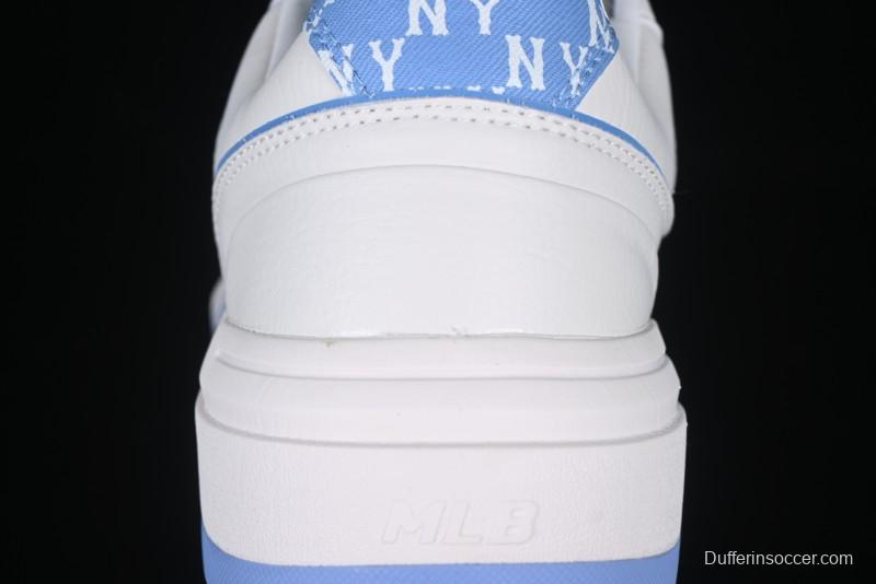 New York Yankees MLB Chunky Liner Denim Monogram Lightweight Elevated Platform Casual Sneakers - 3ASXD025N50BLS