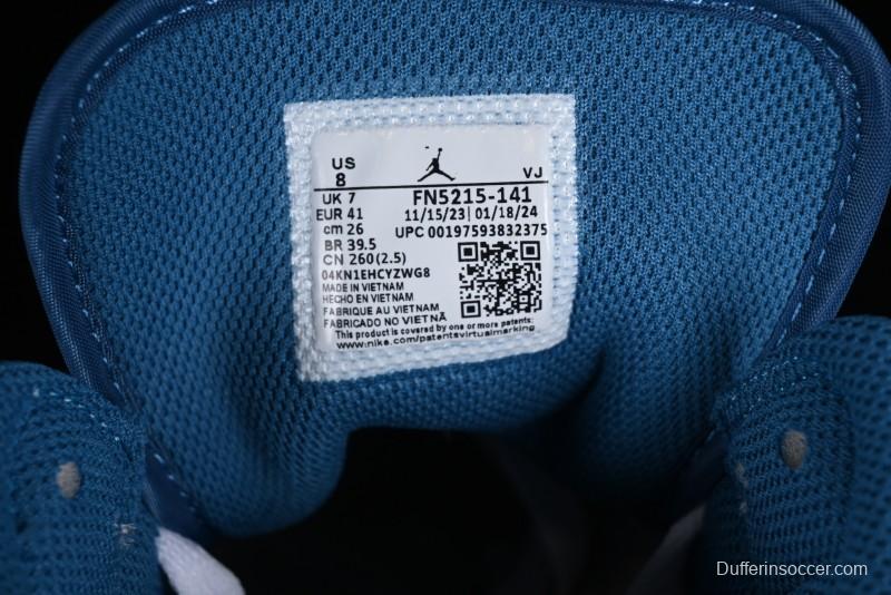 Nike Air Jordan 1 Mid Industrial Blue Basketball Shoes with Air Cushion - FN5215-141