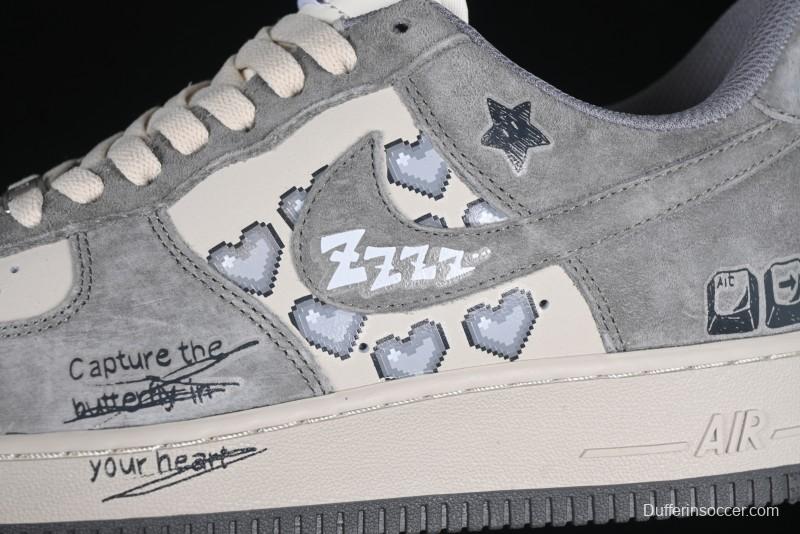 Nike Air Force 1 '07 Low "Lose Heart" Custom Casual Sneakers - CW2288-668