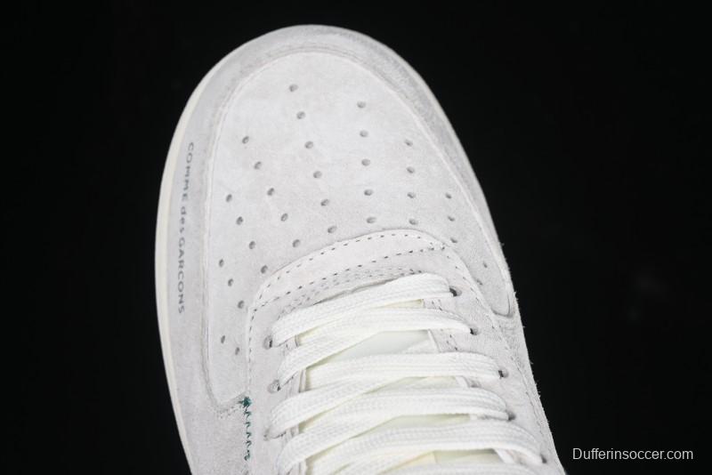 Nike Air Force 1 '07 Low CDG Play Collaboration Green Swoosh Low-Top Casual Sneakers - DF0188-033