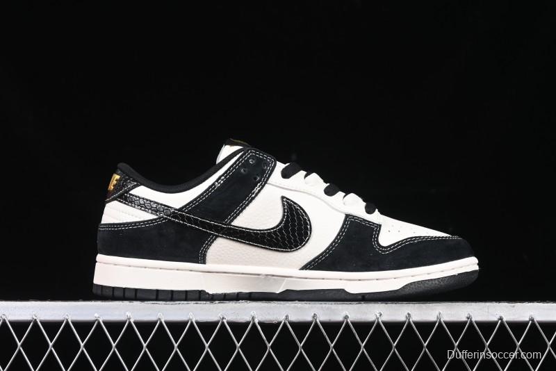 Nike SB Dunk Low Supreme Year of the Snake Limited Edition Black Snake Print Low-Top Casual Sneakers - XS1086-016