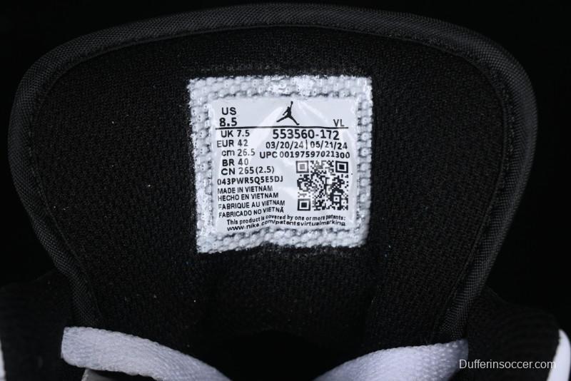 Nike Air Jordan 1 Low AJ1 Reverse Panda Low-Top Lifestyle Basketball Shoes - 553560-172