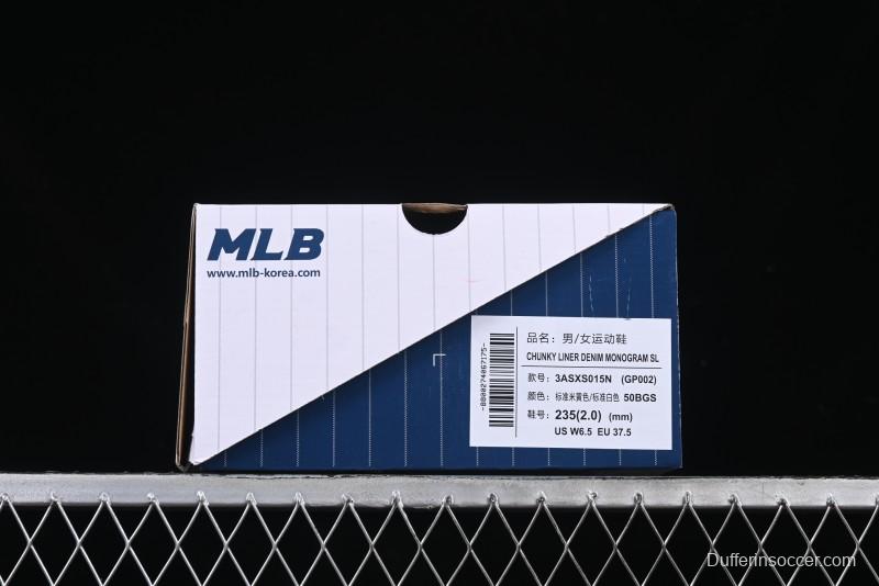 New York Yankees MLB Chunky Liner Denim Monogram SL Platform Sandals - 3ASXS015N50BGS