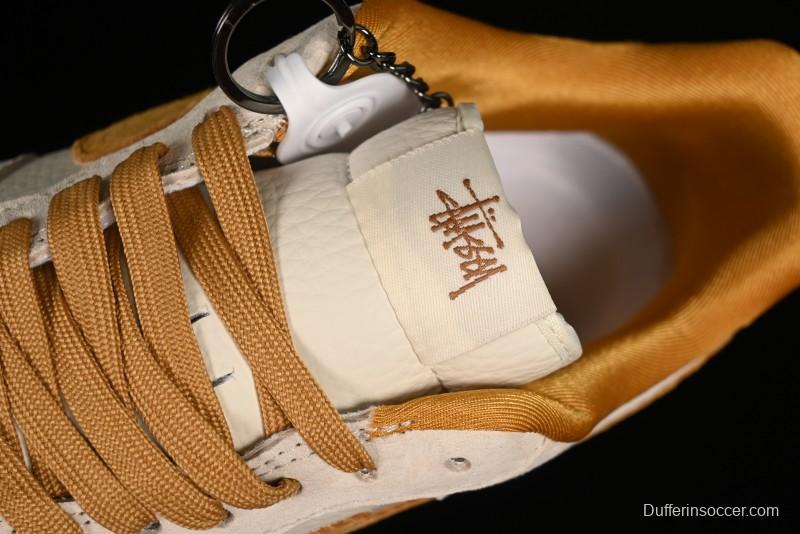 Nike Air Force 1 '07 Low Stussy Collaboration - Wheat Pig Leather Low-Top Casual Sneakers - HD1968-020
