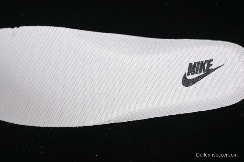 Nike Air Force 1 '07 Low Stussy Collaboration Grey Pigskin Black Swoosh Low-Top Casual Sneakers - XZ3318-099