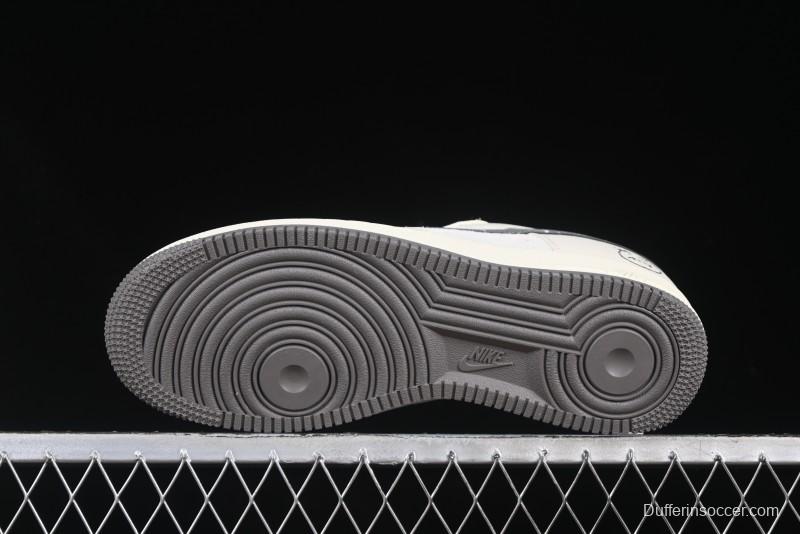 Nike Air Force 1 '07 Low Casual Sneakers in Light Grey with Custom Hardware - DF0188-036