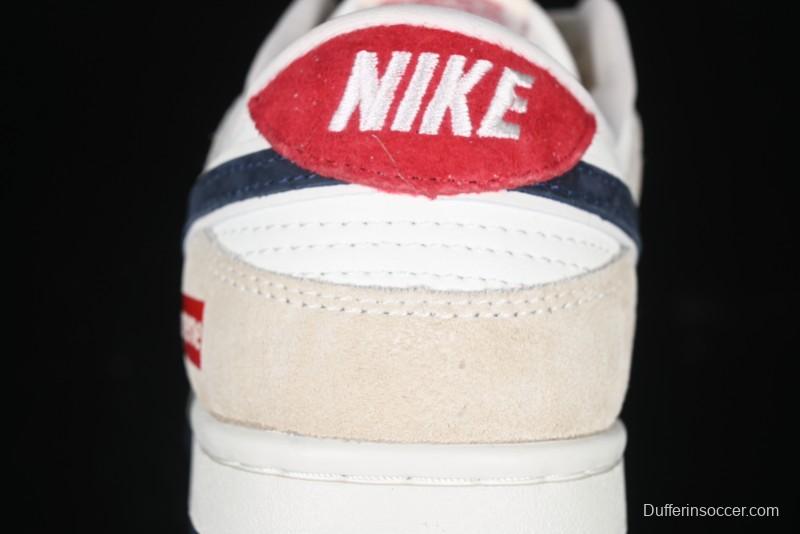 Nike SB Dunk Low Supreme Collaboration - Cream Coffee Anniversary High-End Custom Low-Top Casual Skate Shoes - AG3702-850