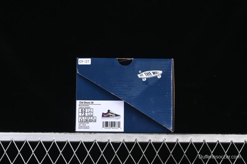 Vans Old Skool Flame Red Low-Top Casual Skate Shoes - VN000CQDBA5