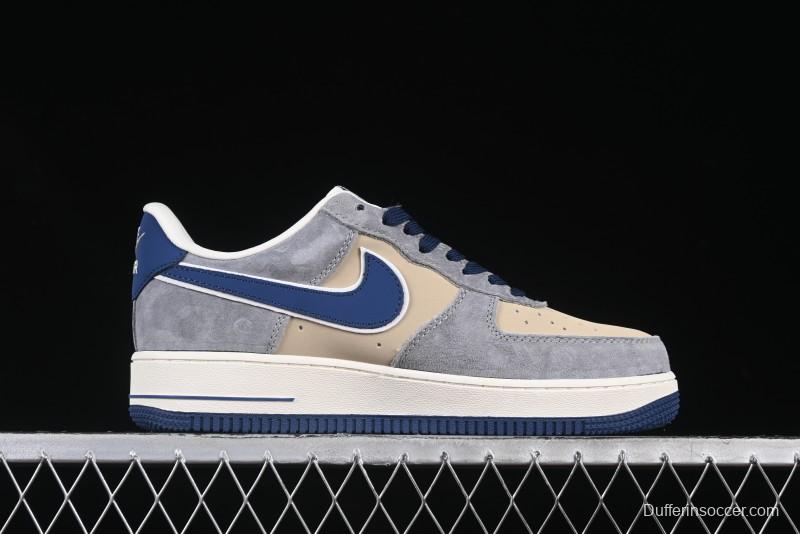 Nike Air Force 1 '07 Low Volon Bear Collaboration Blue Swoosh Casual Sneakers - KK1988-045