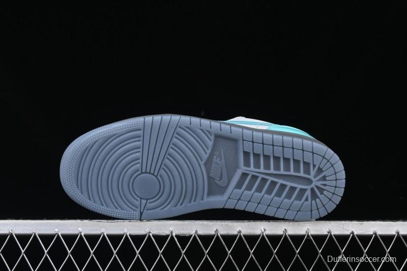 Nike Air Jordan 1 Low AJ1 Patent Leather Grey Green Casual Sneakers - HQ3599-025