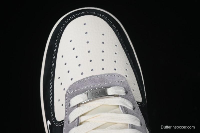 Nike Air Force 1 '07 Low Stussy Collaboration Black Grey Patchwork Low-Top Casual Sneakers - XZ6188-363