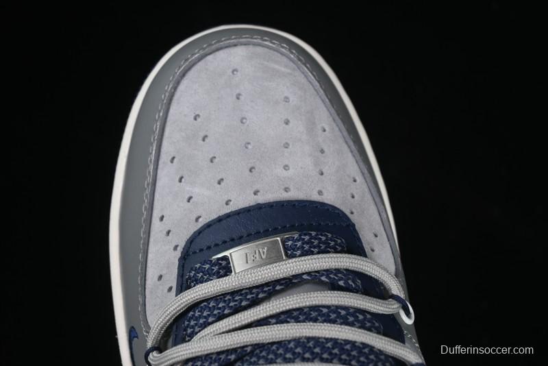 Nike Air Force 1 '07 Low Lightning Collaboration Cement Grey Drawstring Casual Sneakers - SJ1198-111