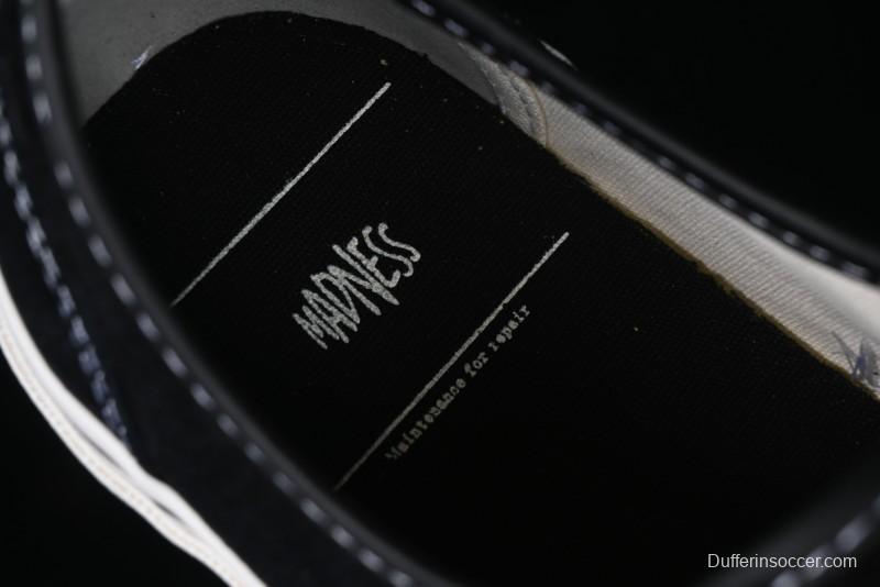 Kamiya Vulcanize Sneaker 23AW High-End Line Mihara Yasuhiro Dissolve Black White Suede Casual Low-Top Canvas Shoes - M.C3