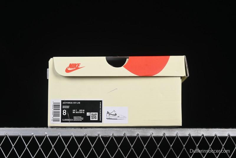 Nike Air Force 1 '07 Low Stussy Collaboration Dual-Tone Beige Low-Top Casual Sneakers - SJ6698-024