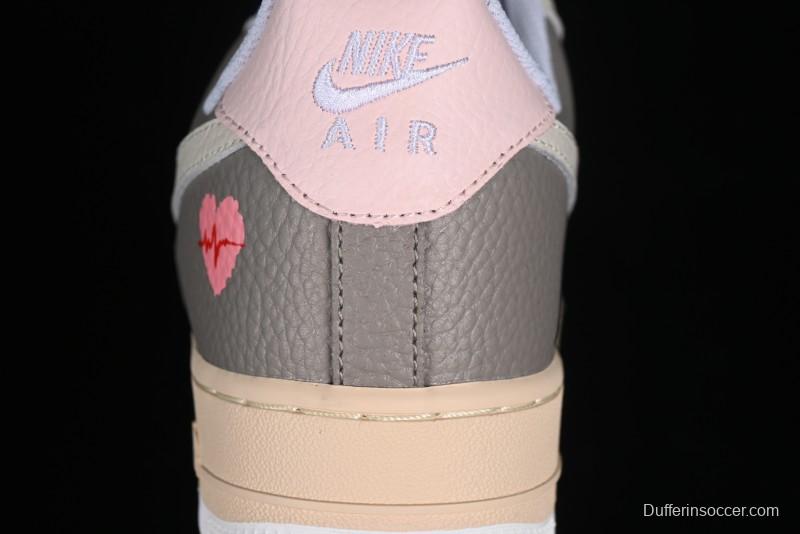 Nike Air Force 1 '07 Low Valentine's Day Limited Edition EKG Heartbeat Double Heart Design Casual Sneakers - TY0301-222