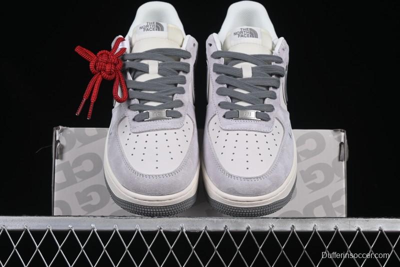 Nike Air Force 1 '07 Low The North Face Collaboration Grey Pigskin Grey Sole Low-Top Casual Sneakers - XZ6188-915