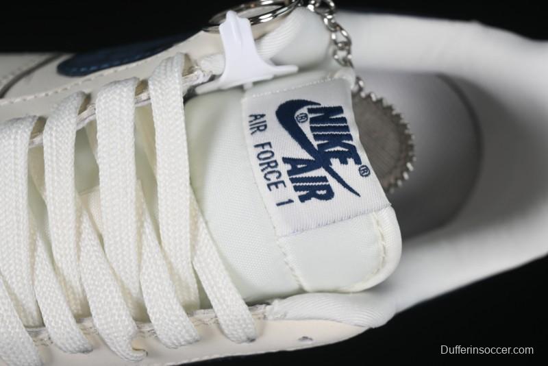 Nike Air Force 1 '07 Low Stussy Supreme Collaboration Checkerboard Beige Low-Top Casual Sneakers - DF0188-037