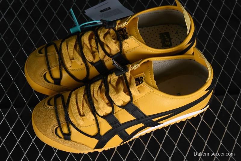 Onitsuka Tiger Mexico 66 Low-Top Leather Sneakers with Lace-Up Design - DL408-0490