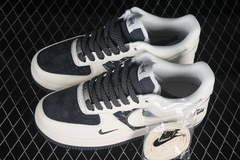 Nike Air Force 1 '07 Low Stussy Collaboration Beige Grey Casual Sneakers - XZ6188-726