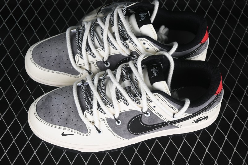 Nike SB Dunk Low Stussy Anniversary Edition Customized Low-Top Casual Skate Shoes - YX5066-208