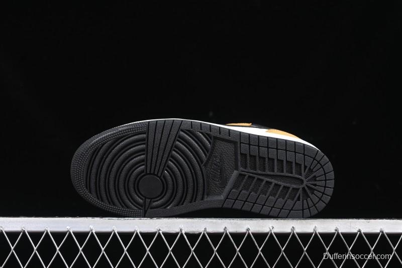 Nike Air Jordan 1 Low OG AJ1 White Yellow Black Swoosh Casual Sneakers - CZ0790-107