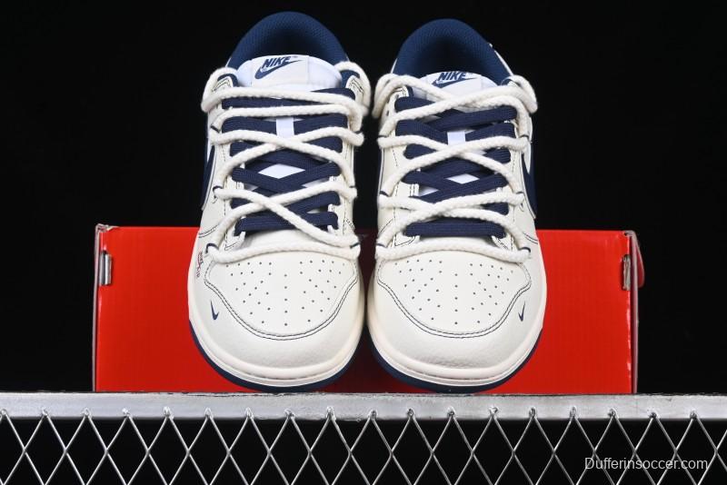 Nike SB Dunk Low Supreme Collaboration - Light Blue Mini Swoosh Anniversary Customized Low-Top Casual Skate Shoes - XX2025-568