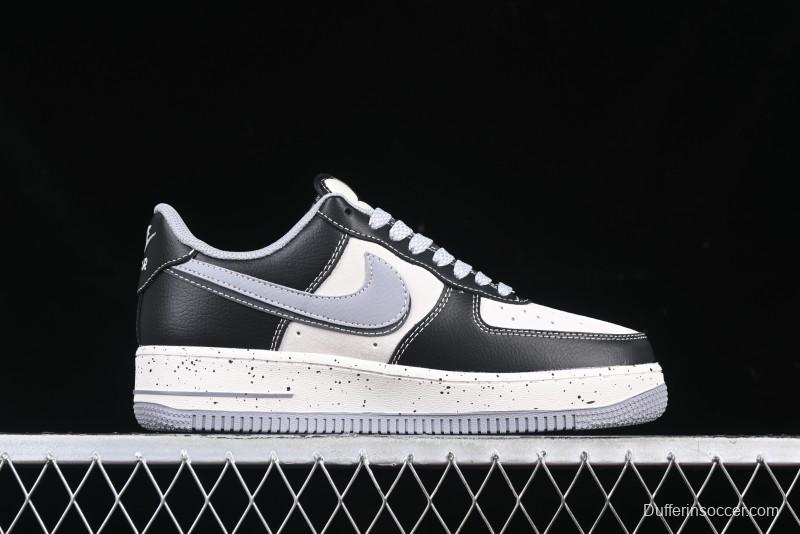 Nike Air Force 1 '07 Low The North Face Collaboration Black Grey Double Swoosh Casual Sneakers - DM6688-020