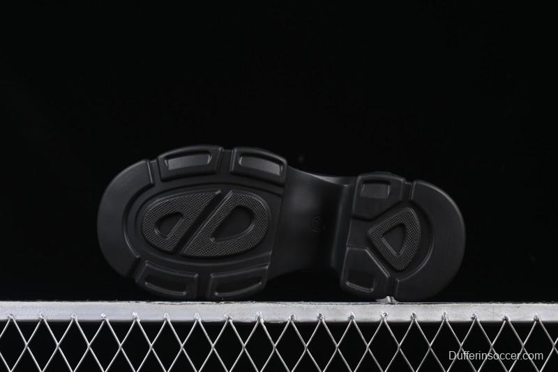 Black Patent Chunky Platform Loafers with Metal Embellishments