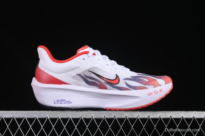 Nike Zoom Fly 6 Lightweight Responsive Running Shoes with Flyknit and Carbon Fiber Plate - HQ3498-100
