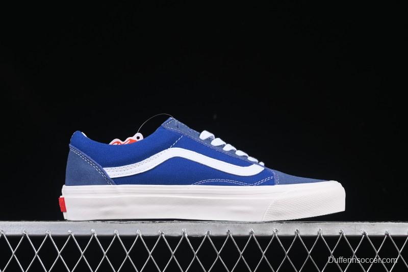 Vans Premium Old Skool 36 Retro Skate Shoes with Full-Grain Leather and Cushioned Insole - VN000CQDDWR