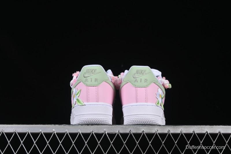Nike Air Force 1'07 Low Casual Sneakers with Cherry Blossom Design - VV1999-013