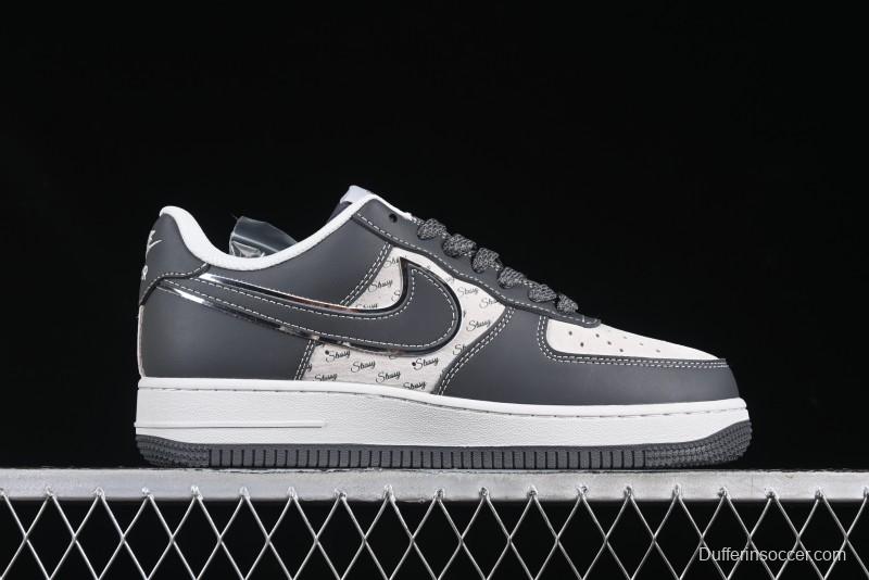 Nike Air Force 1'07 Low Stussy Collaboration Star Dust Grey Low-Top Casual Sneakers - XZ6188-229