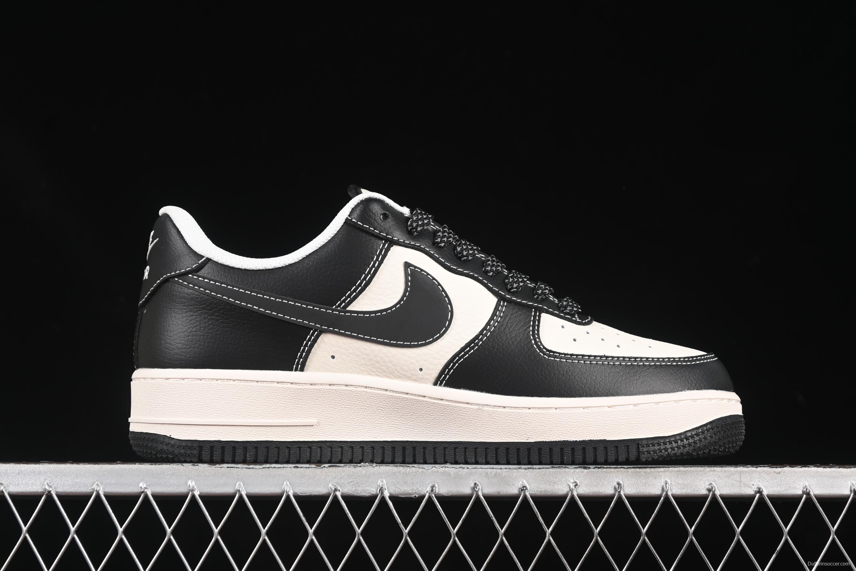 Nike Air Force 1 '07 Low Supreme Casual Sneakers in Beige Black - HH7518-053