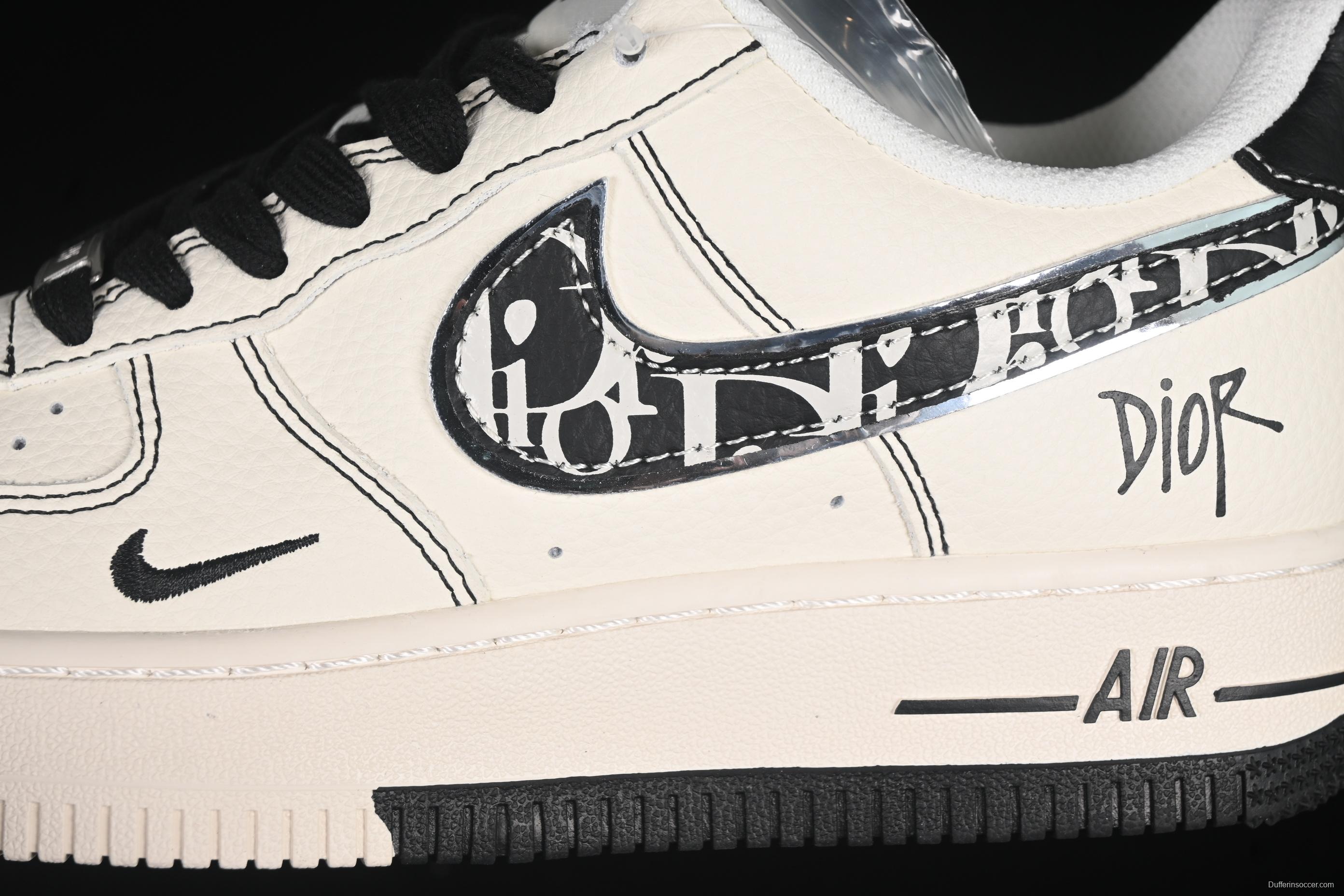 Nike Air Force 1 '07 Low Dior Collaboration Two-Tone Dior Swoosh Casual Sneakers - XS1958-544
