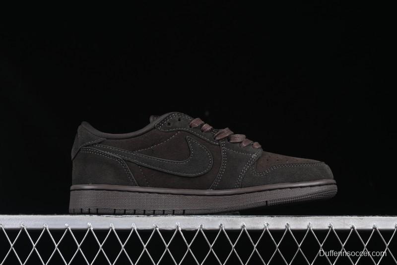 Nike Travis Scott x Air Jordan 1 Low OG AJ1 Reverse Swoosh Sneakers - DM7866-202