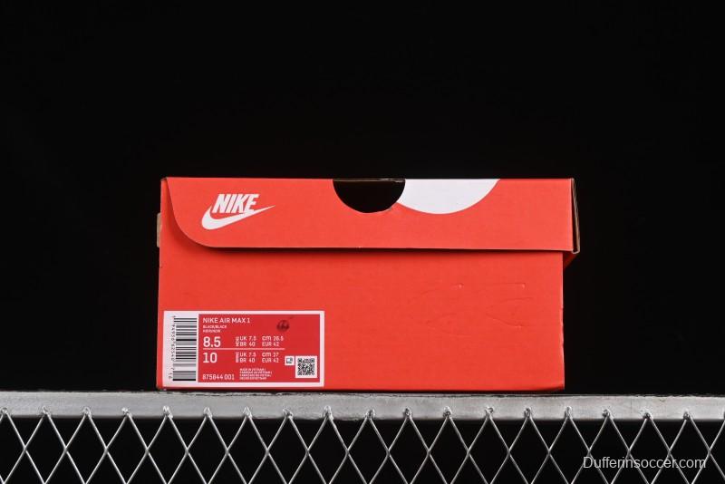 Nike Air Max 1 Retro Running Shoes with Half-Sole Air Cushion - 875844-001