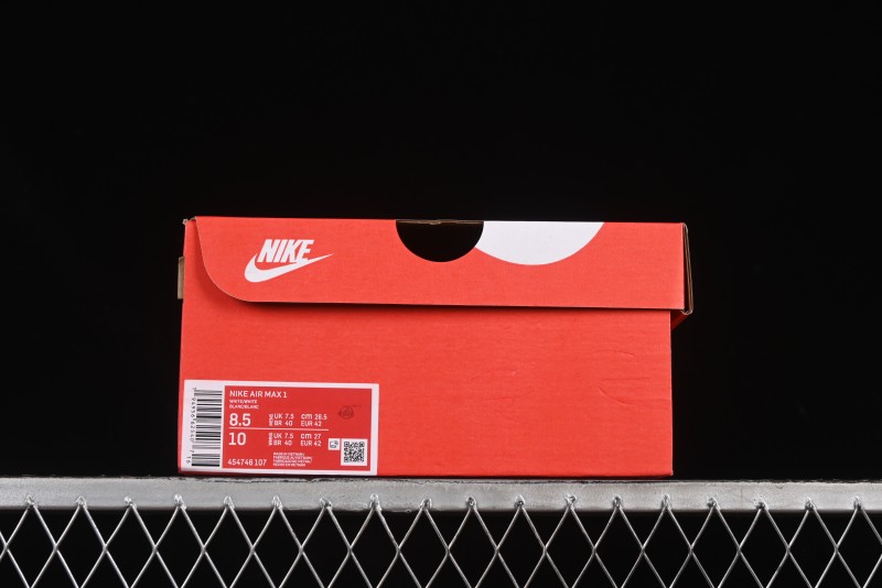 Nike Air Max 1 Retro Running Shoes with Half-Sole Air Cushion - 454746-107