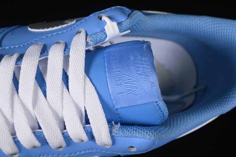 Nike Air Force 1'07 Low Casual Sneakers in Iceland Blue with Full-Length Air Cushion - ZH0316-070