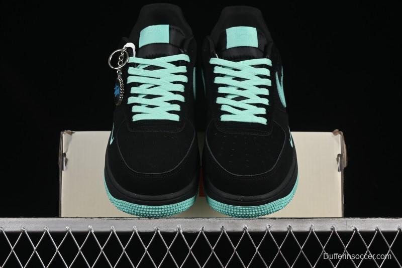 Nike Air Force 1 '07 Low Stussy Collaboration Tiffany Blue Casual Sneakers - DF0188-045