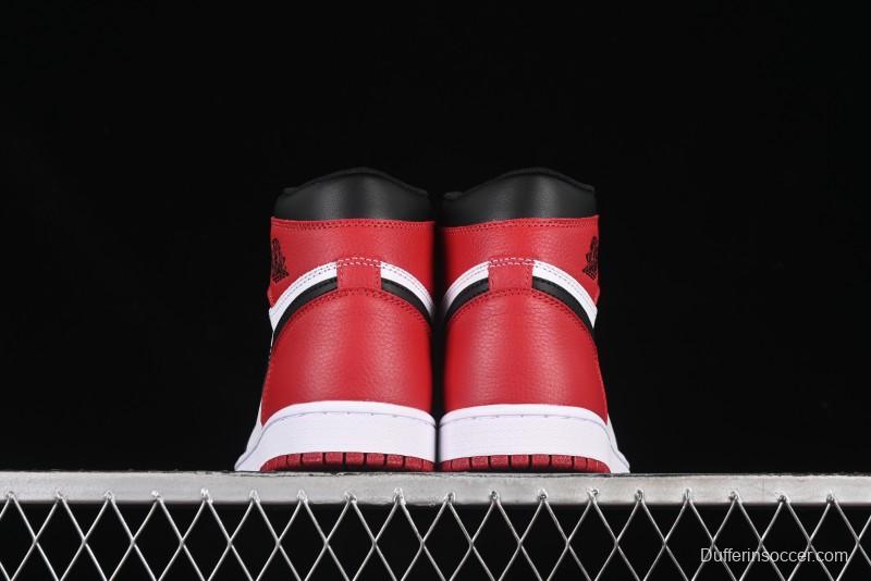 Nike Air Jordan 1 High Retro OG Basketball Shoes with Black Toe Design - 555088-125