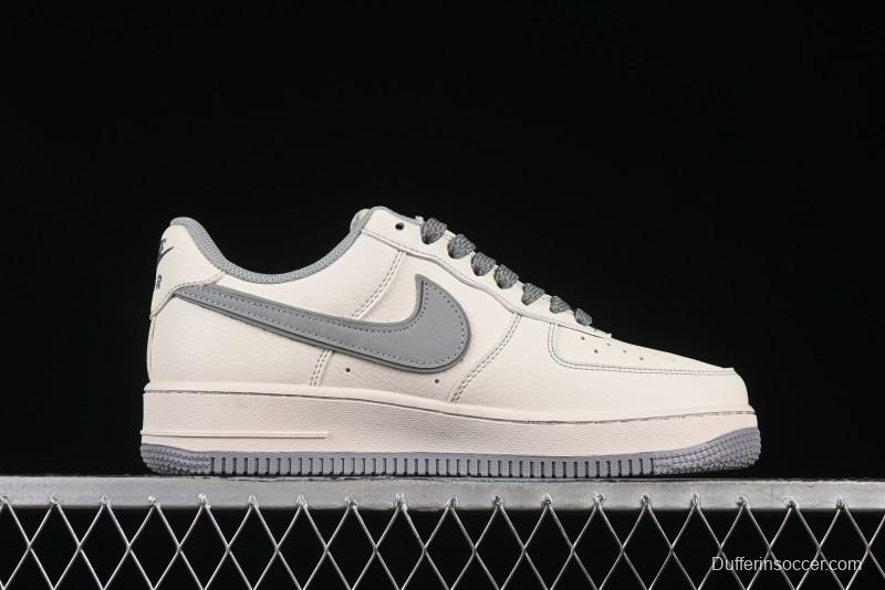 Nike Air Force 1 '07 Low The North Face x CDG Light Grey Swoosh Casual Sneakers - HH7518-052