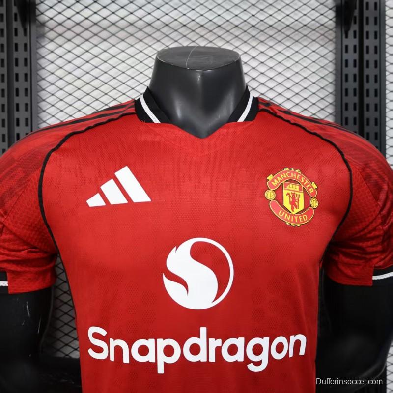 Player Version 25/26 Manchester United Home Jersey