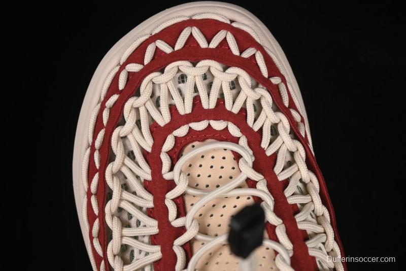 Keen Uneek Flat-M Woven Elastic Strap Outdoor Water Sports Sandals - 1014097 RED